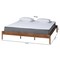 Baxton Studio Agatis MidCentury Modern Ash Walnut Finished Wood Queen Size Bed Frame 223-12887-ZORO - alternate 8